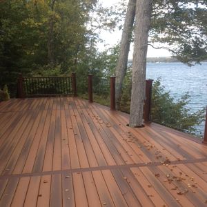 Deck with view of water