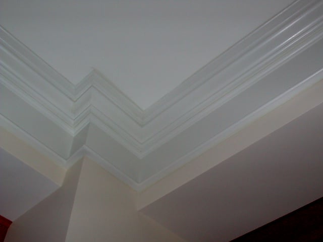 The addition of this multiple piece molding gives the space an added touch of elegance.