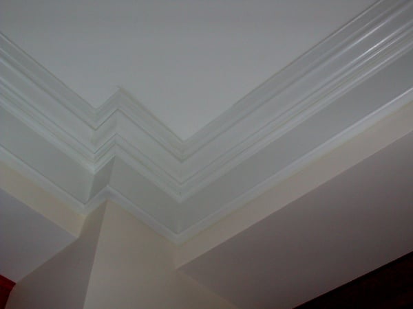 The addition of this multiple piece molding gives the space an added touch of elegance.