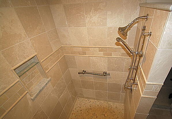 walk-in shower without doors