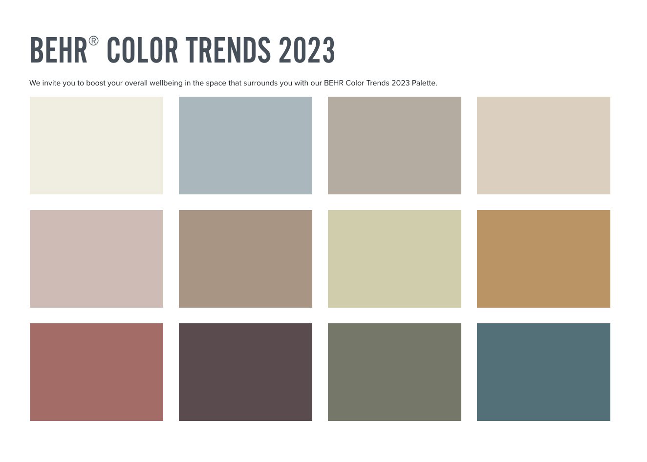 Behr 2023 Palette