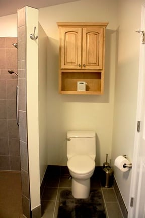 one-piece-toilet-with-maple-cabinet-topper