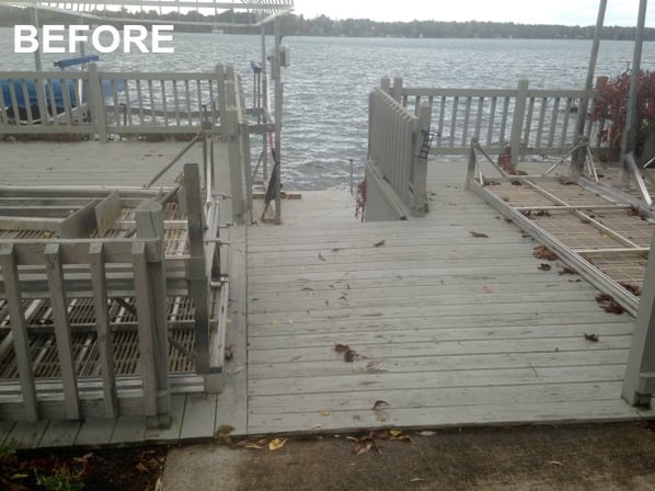 BEFORE: deck and dock
