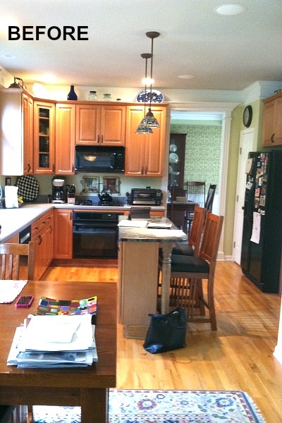 BEFORE: kitchen with small island