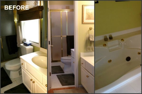 BEFORE: master bath collage