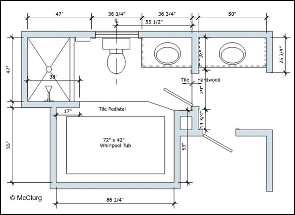BEFORE: master bath drawing