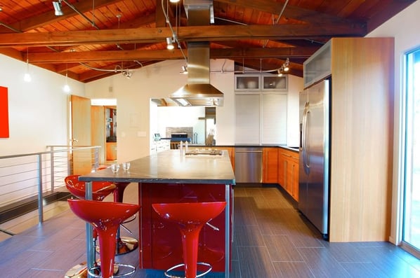 Contemporary Kitchen with Track Lights