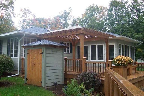Deck with Covered Pergola