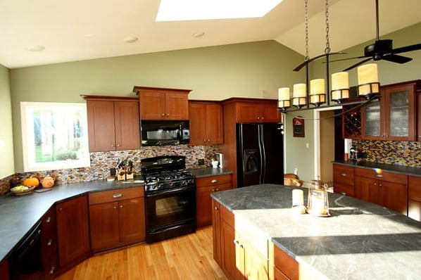 kitchen with semi-custom cabinets from Bishop Cabinets