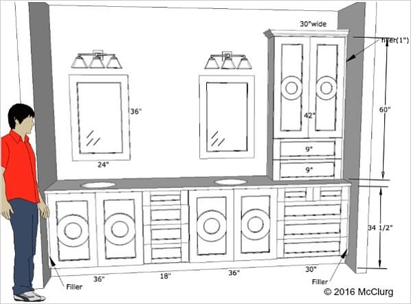 Master Bath Vanity Concept Drawing
