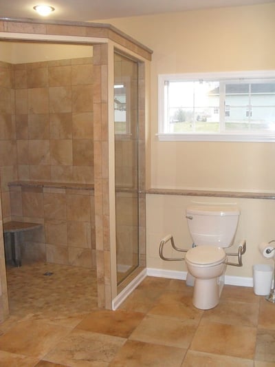 Walk-in Shower With Slip-Resistant Flooring