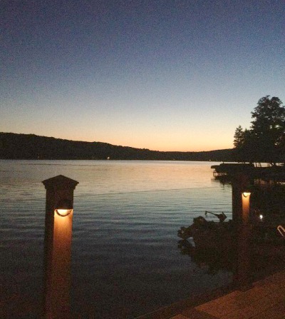 deck lighting at night