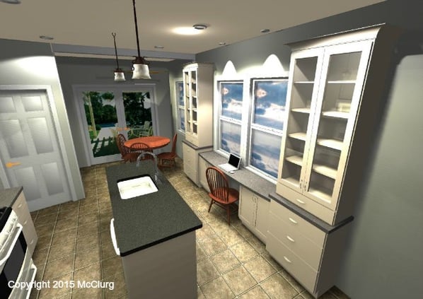 galley kitchen drawing
