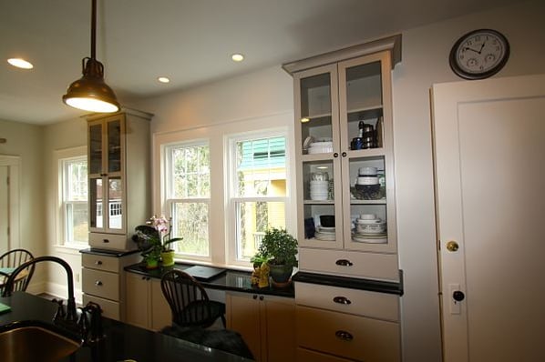 Kitchen Desk and Storage Cabinets