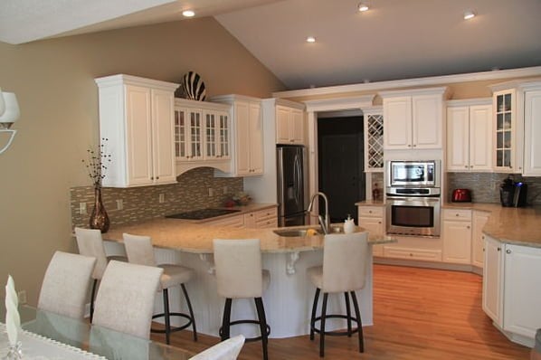 Kitchen recessed light fixtures with directional eyeball trim