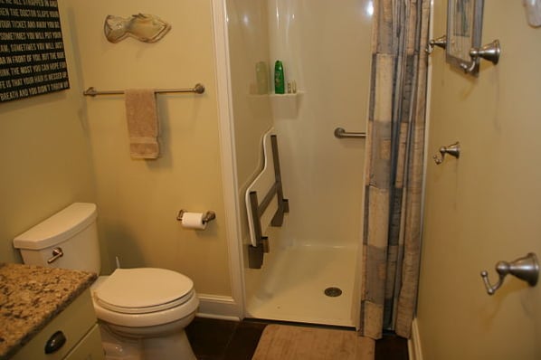 low threshold walk-in shower