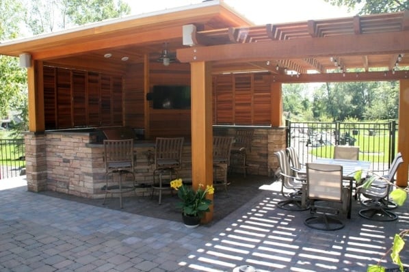 pavilion and pergola outdoor living space