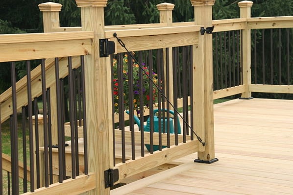 pressure treated deck with hidden fastener system