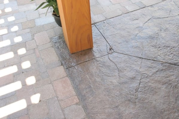 stamped concrete flooring closeup