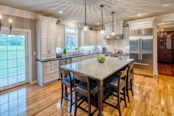 stylish and practical kitchen addition with large island