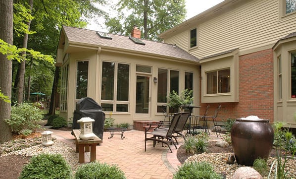 three-season sunroom and patio