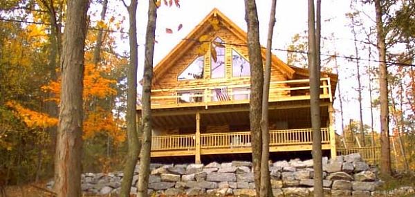 cabin with multiple decks