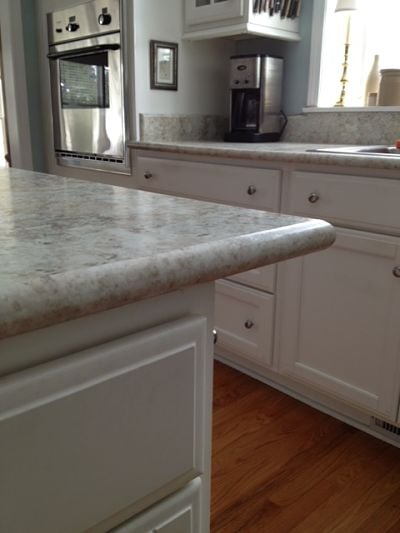 Formica countertop with crescent edge